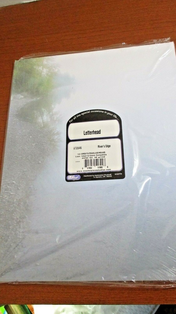 MASTERPIECE STUDIOS~24 Sheets RIVER'S EDGE Computer LETTERHEAD PRINTER PAPER