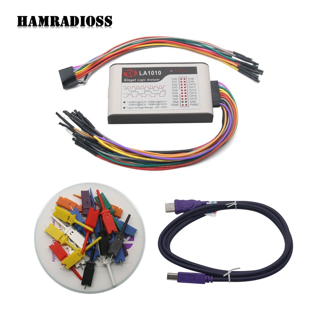 Kingst LA1010 Logic Analyzer USB2.0 16M 16CH 10G MCU ARM FPGA DSP Debugging Tool