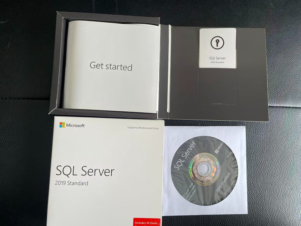 Microsoft SQL Server 2019 Standard Unlimited Core (10 CAL) License Key DVD & COA