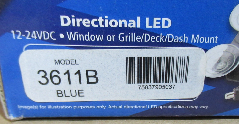 ECCO 3611B BLUE DIRECTIONAL LED GRILLE/DECK/DASH MOUNT LIGHT