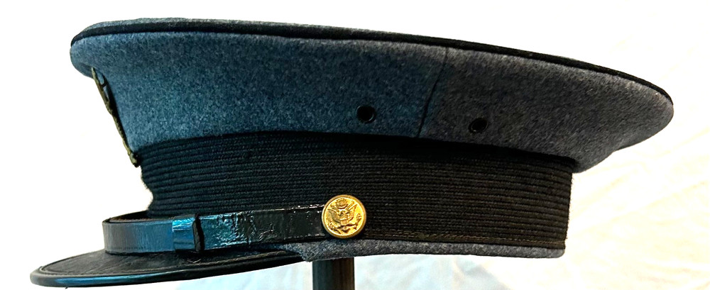 Brown Military Academy Visor Cap.