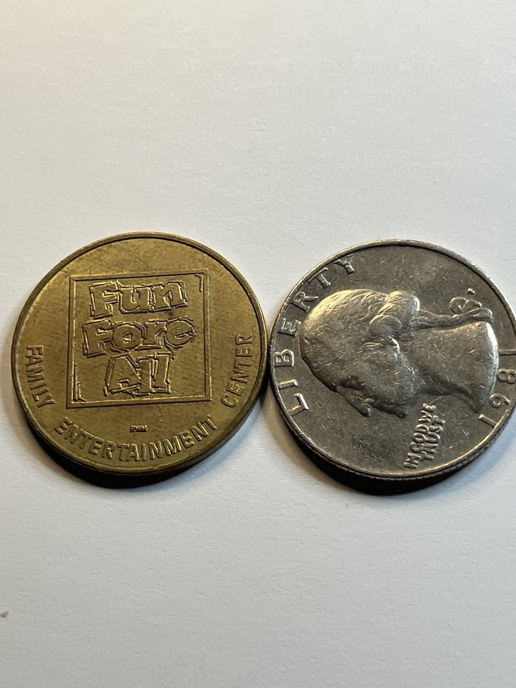 Vintage Fun Fore All Arcade Token #sL1