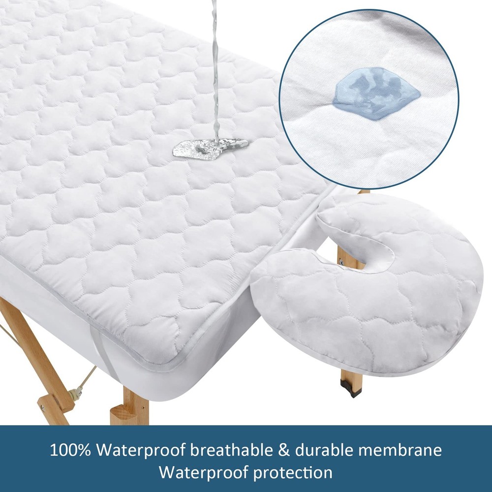 2-Piece Waterproof Massage Table Sheet Set, Extra Soft, Cushy, for Massage Ta...