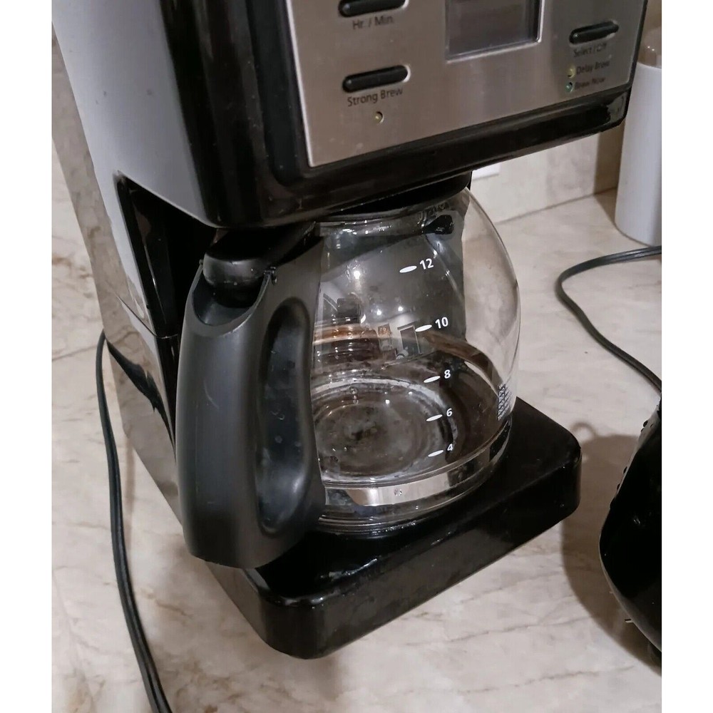 Mr. Coffee Maker Stainless Steel 12-Cup Programmable w Clock Works Luxe
