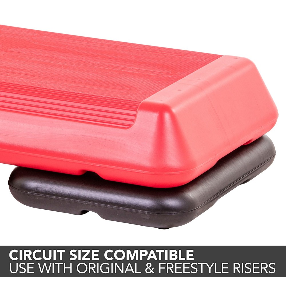Original Aerobic Exercise Risers (Pair) with Nonskid Feet - Two Extra Risers ...