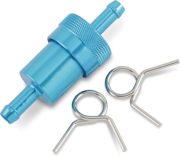 Emgo Fuel Filter 5/16" Aluminum Blue Universal