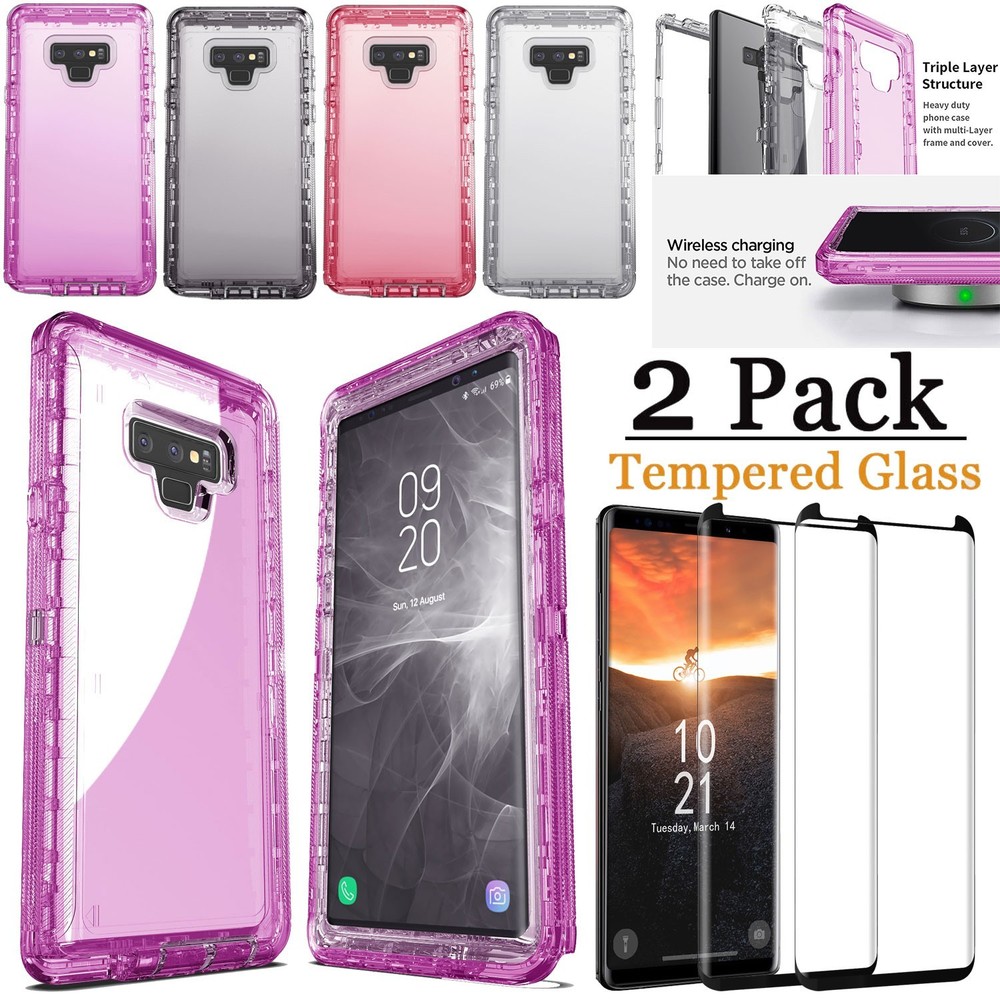 For Samsung Galaxy Note9 Clear Case Shockproof Hybrid Cover / Screen Protector