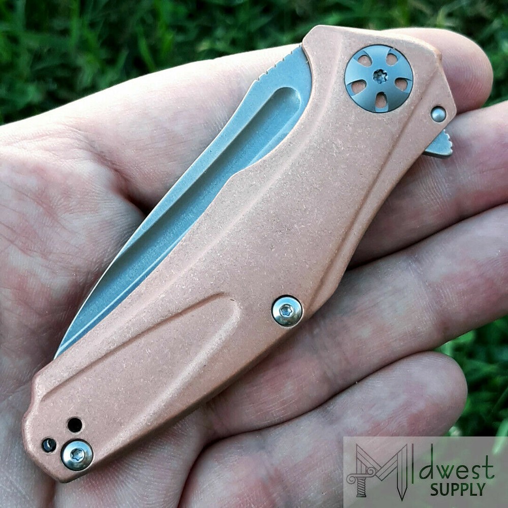 Kershaw Natrix Sub Frame Folding Knife 2.75" D2 Tool Steel Blade Copper Handle