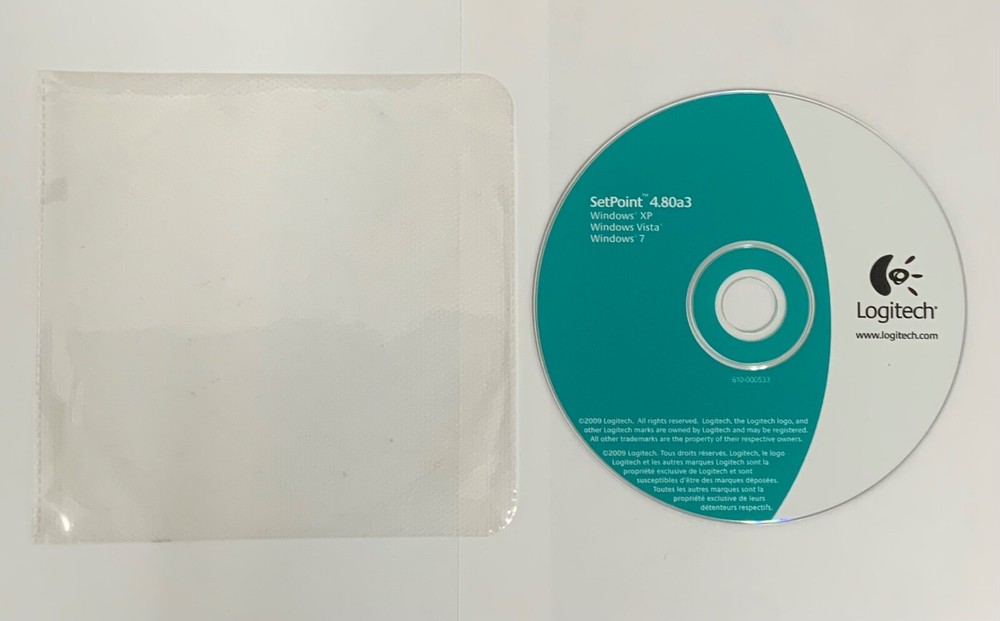 Logitech SetPoint 4.80a3 2009 Software Disc