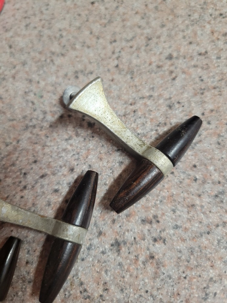 nickel mid century modern drawer pull/handle