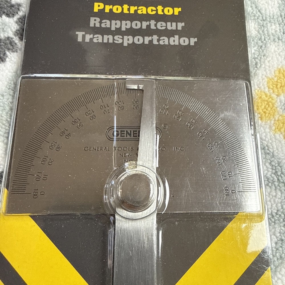 General Tools Angle Protractor #17 Stainless Steel NEW