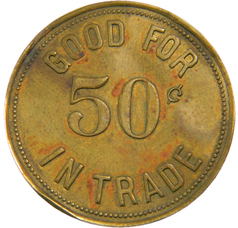 Springfield Illinois, Jabusch's Buffet 50¢ Token (01237)