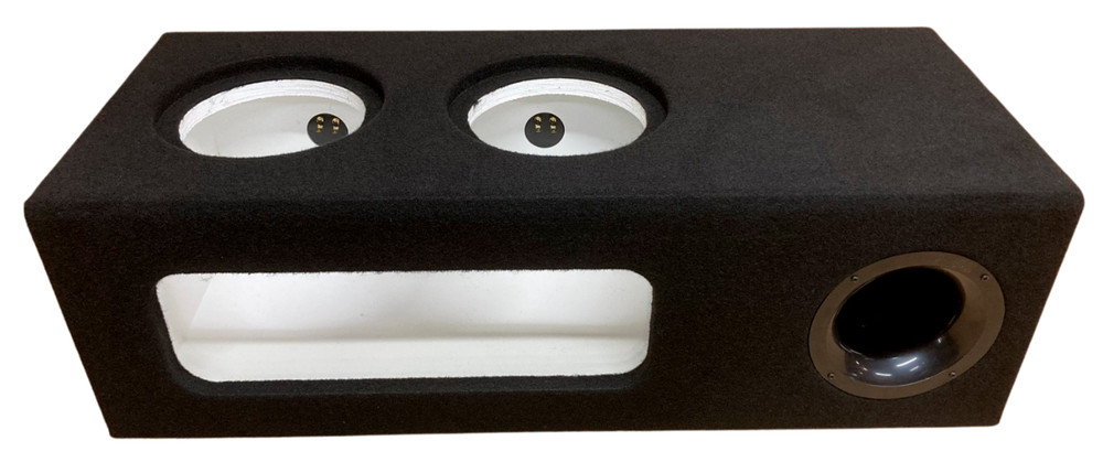 Custom Ported Sub Box Enclosure for 2 6.5” DD Audio 1506A Subs - White Interior