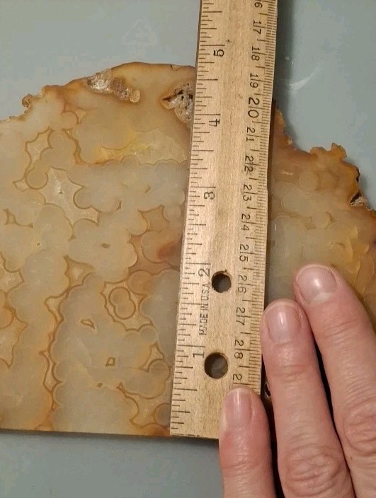 Orange Tinged Plume Agate Slab