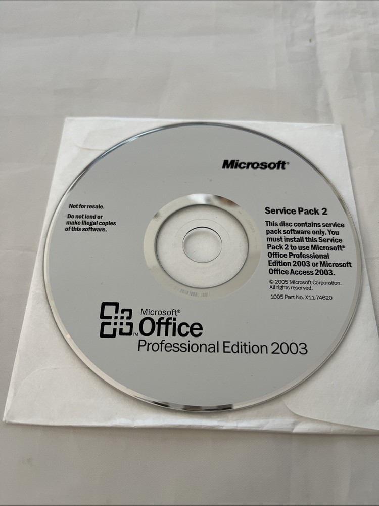 Microsoft Office Professional Edition 2003 JUST THE Service Pack 2