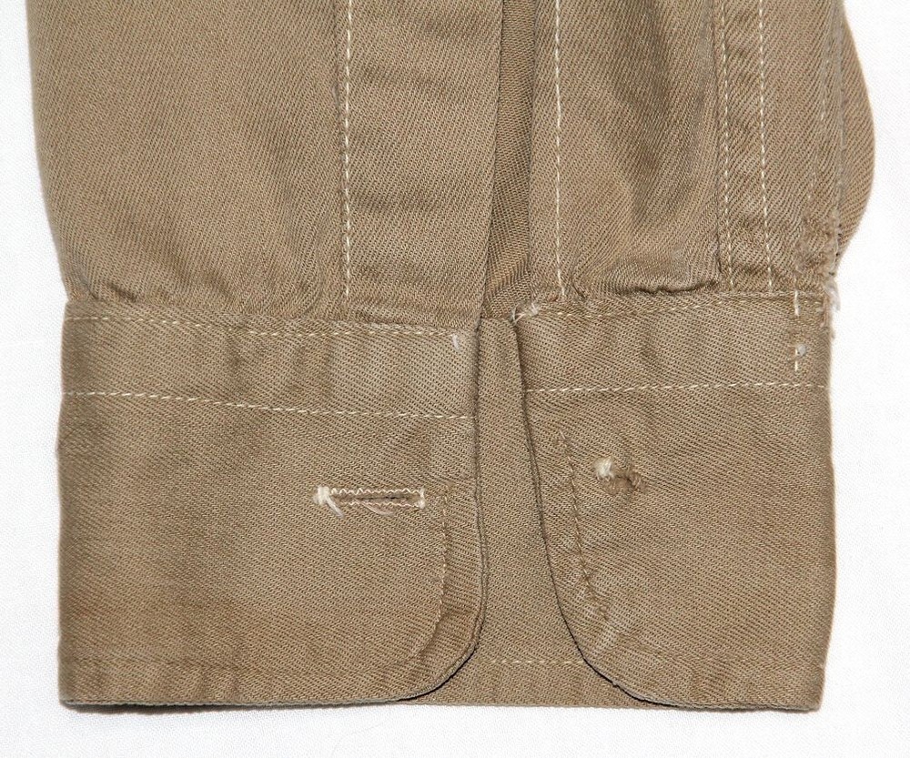 ORIGINAL WWII KHAKI SHIRT WITH FIRST SERGEANT CHEVRONS