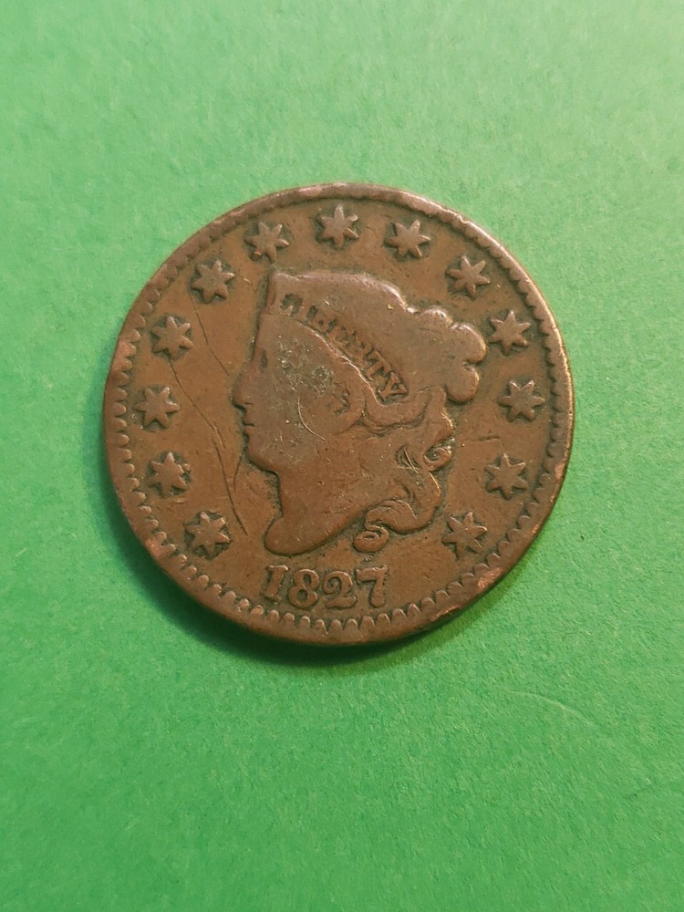 Nice 1827 Large Cent VG