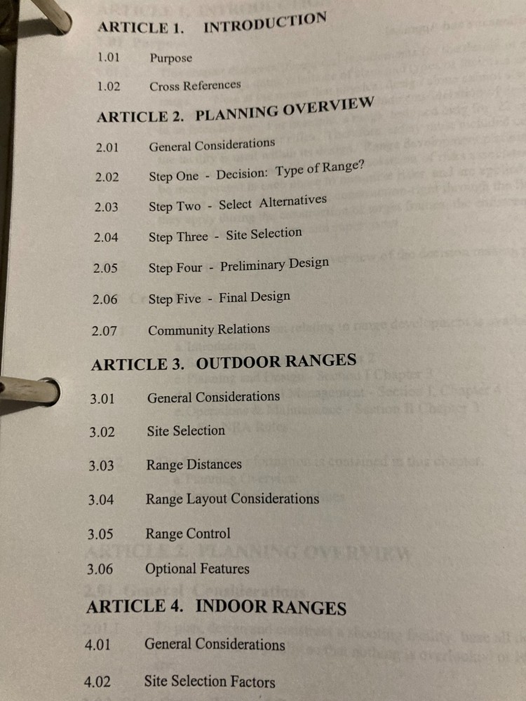 NRA Range Source Book