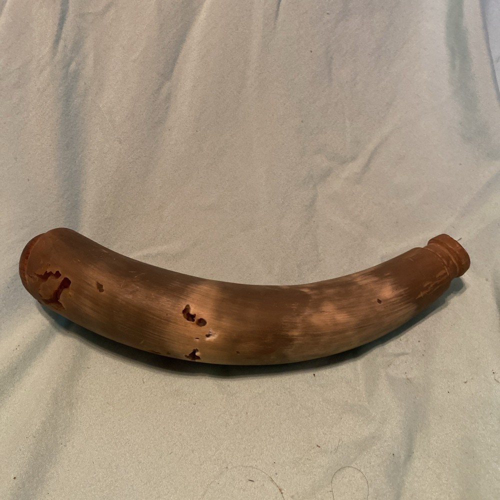 Handmade Antigue Black Powder Horn For Muzzleloader