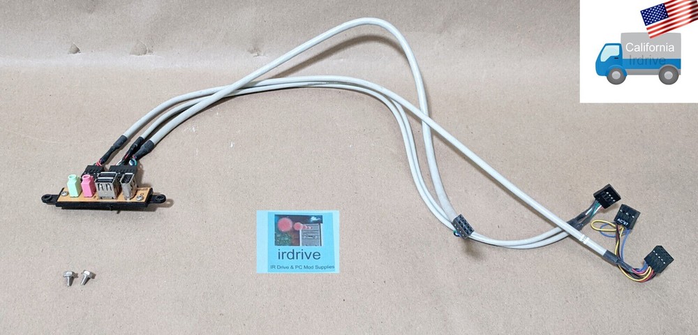 PC Tower Case Front Panel PCB Port Assembly: 2x USB/Speaker/MIC/1394 Cable