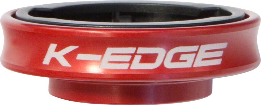 K-EDGE Gravity Cap Stem Mount for Garmin Computers - Black Red Blue