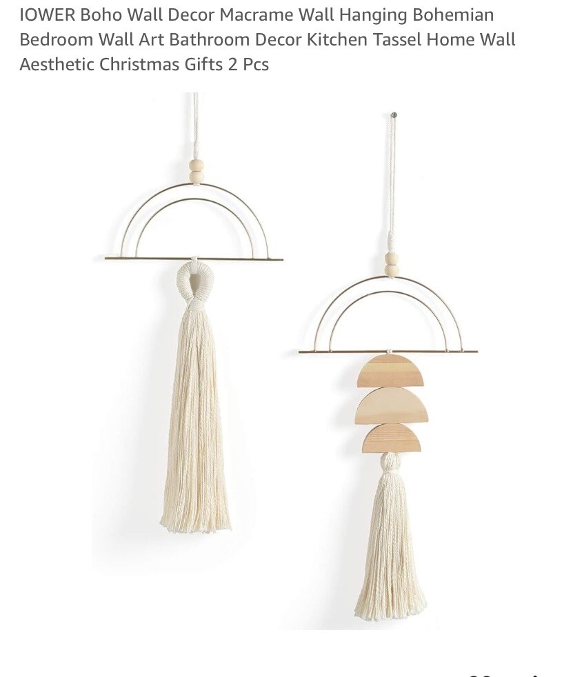 Macrame Boho Wall Decor 2 Pc