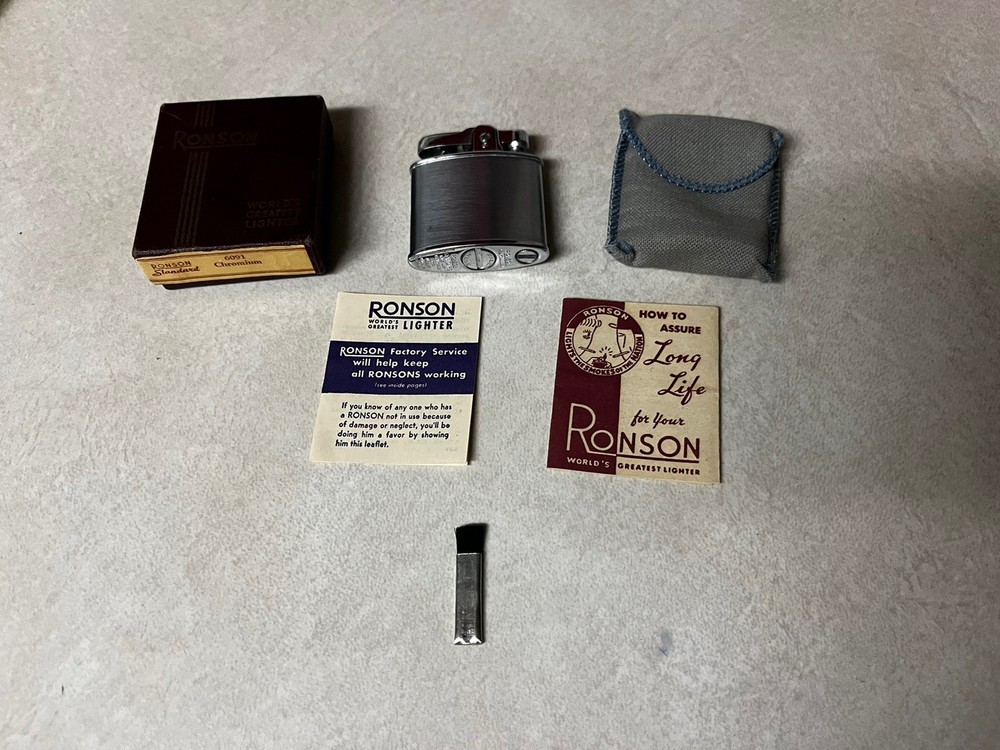 Vintage Cigarette Lighter With Box & Paperwork
