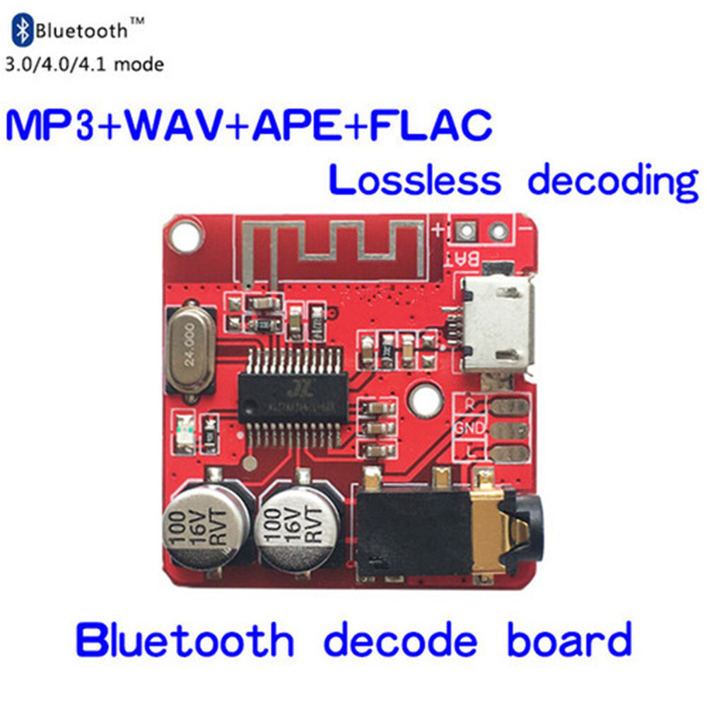 3.7-5V Bluetooth 4.1 Audio Decoder MP3 Player Board Micro USB TF SD Card Module