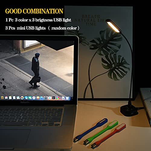 USB Reading Light, Laptop Light,Keyboard Light for Computer Adjustable