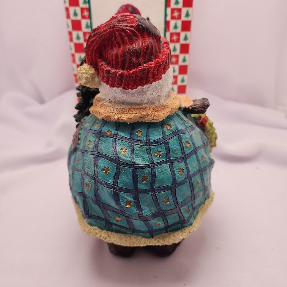 World Bazaars Holiday Collection Patchwork Snowman Resin statue