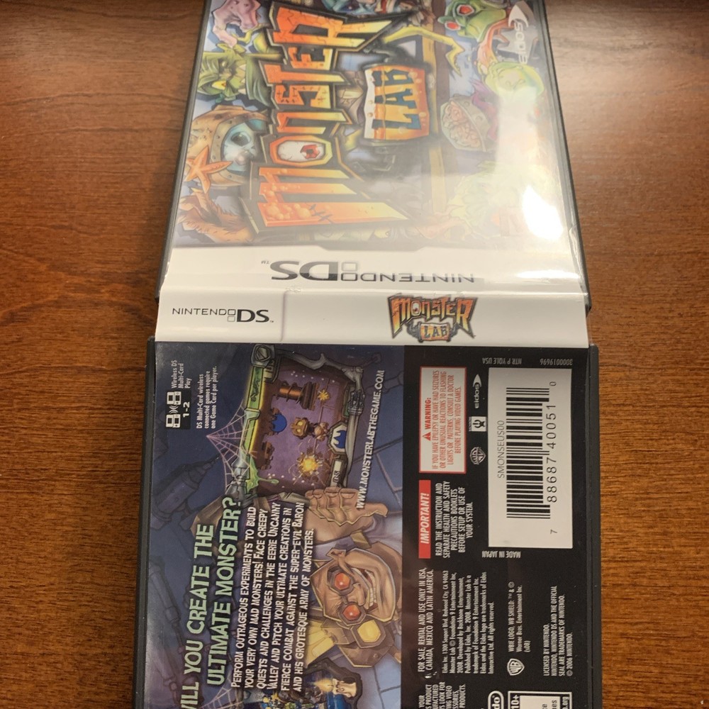 Monster Lab - Nintendo DS ***Case ONLY / NO GAME - Authentic USA