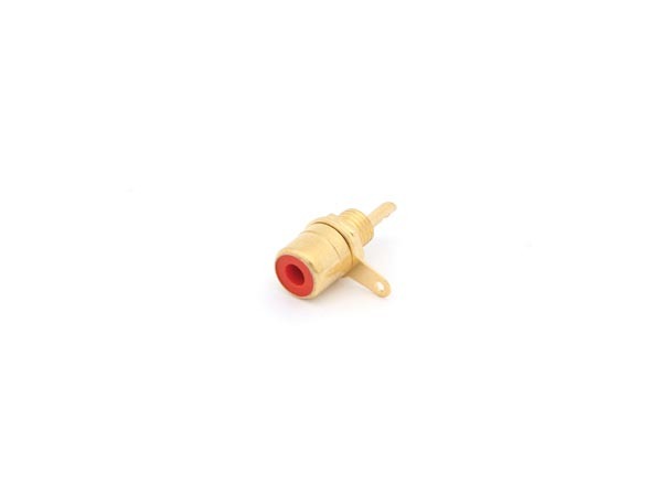 Velleman CA056R GOLD-PLATED RCA PANEL-MOUNT JACK - RED
