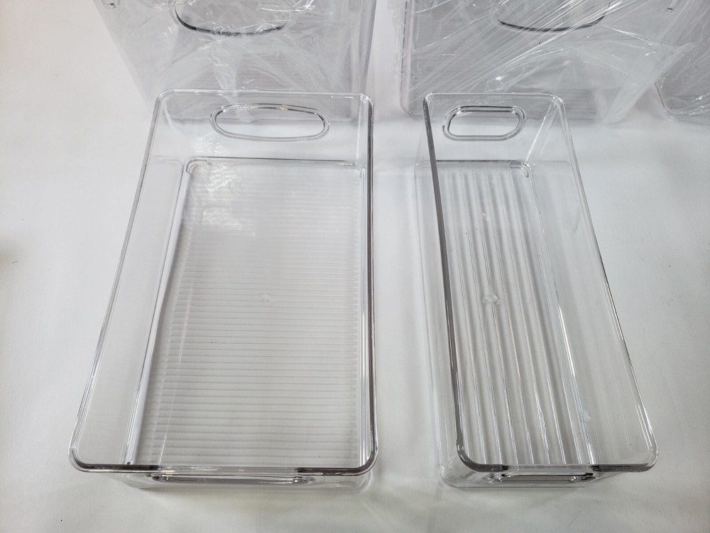 FOOYOO Fridge Organizer Bins Set 10 Piece Plastic Organizer, (missing pieces)