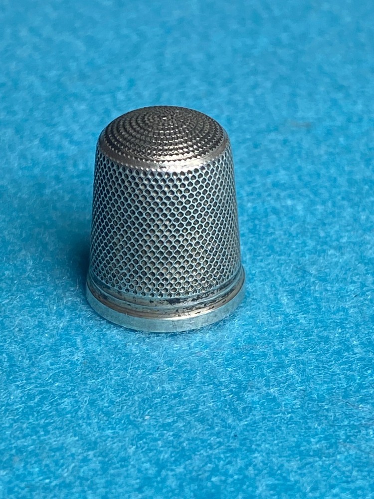 Small Silver Thimble with Hallmarks