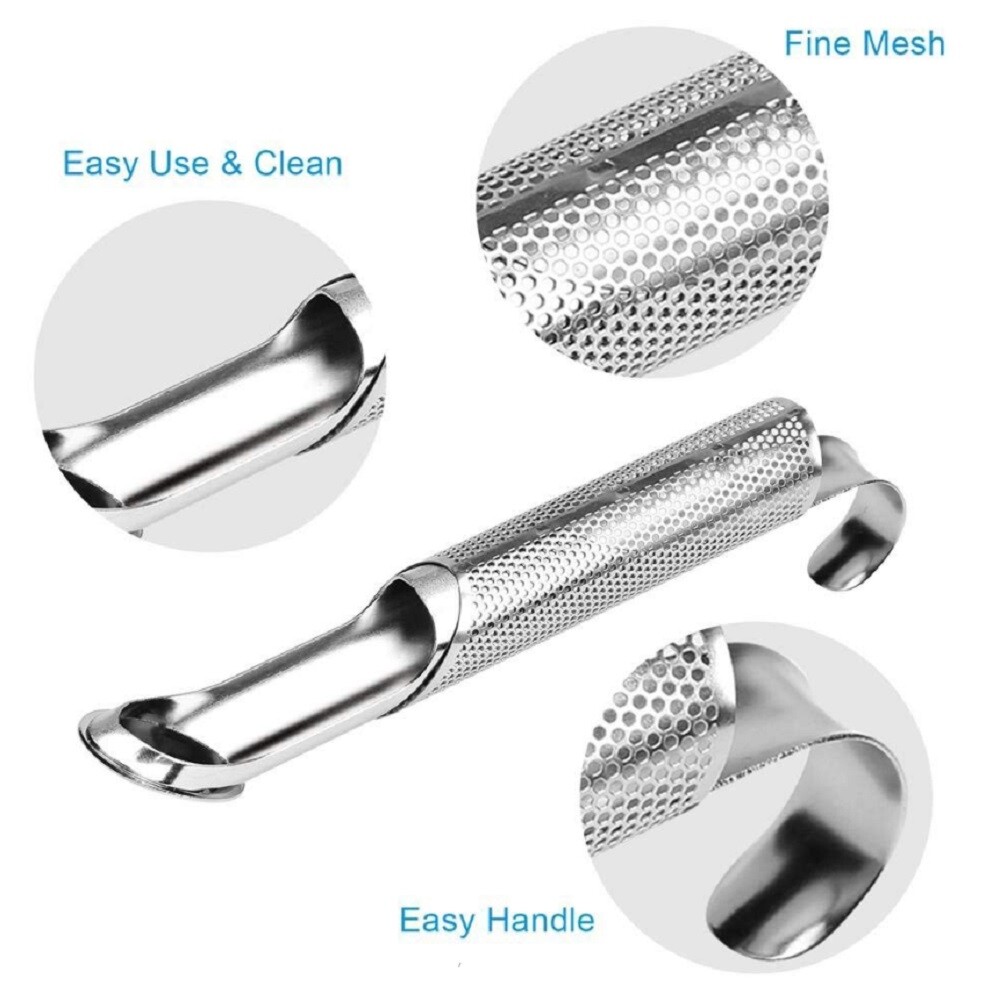 Stainless Steel Tea Diffuser Tea Stick Strainer Tea Infuser Pipe w Hook Handle
