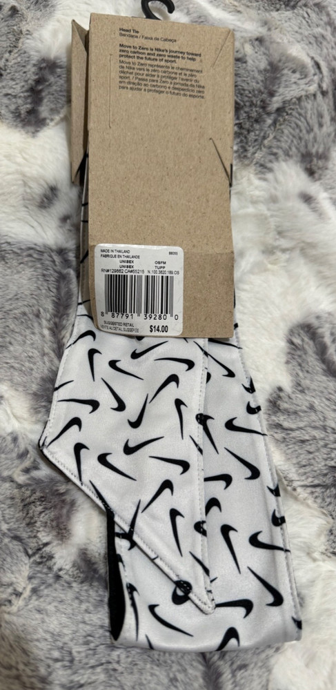 Nike Dri-Fit Head Tie - Black and White - OSFA