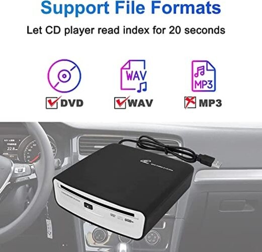 USB External Car Universal Connection Portable CD Player for Car Android