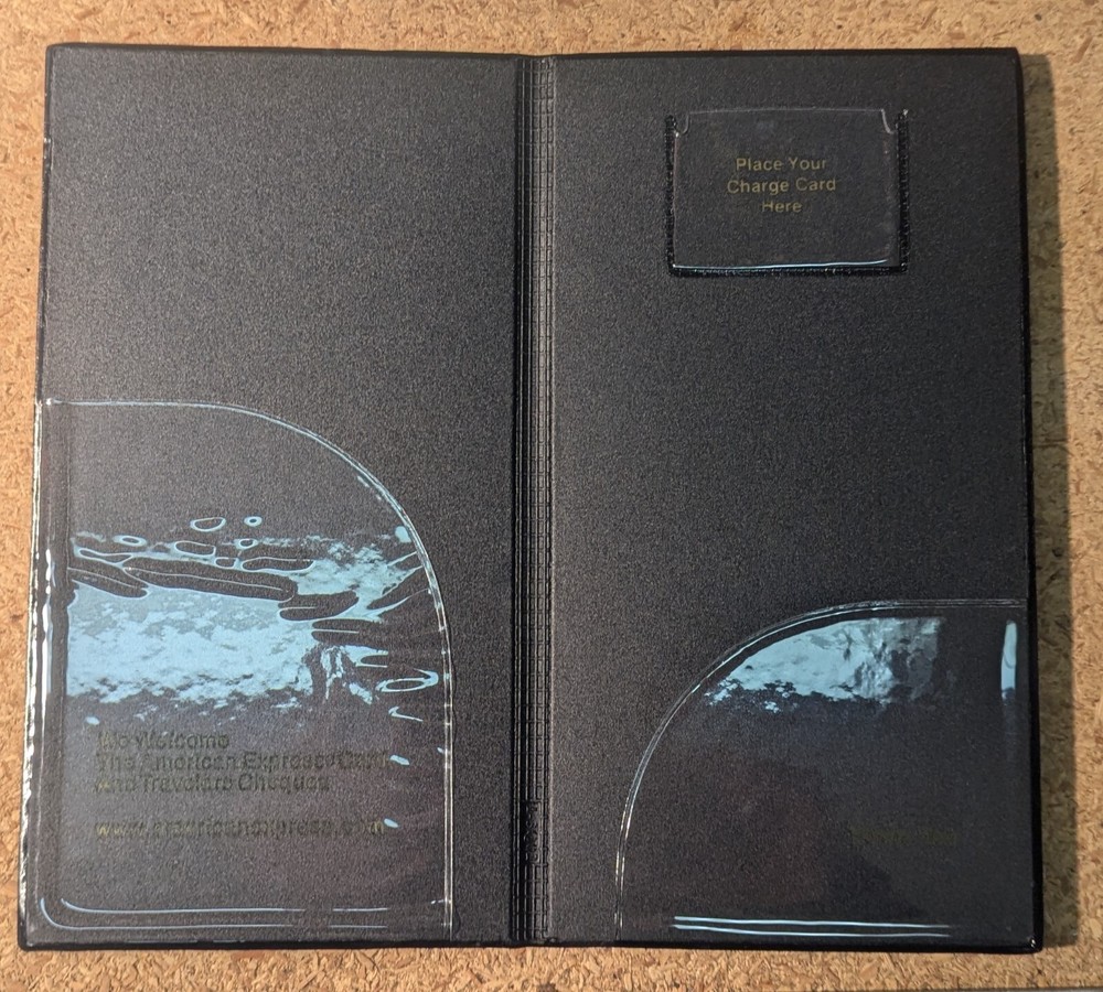 New 2 Double Panel American Express Check Presenters for Restaurants