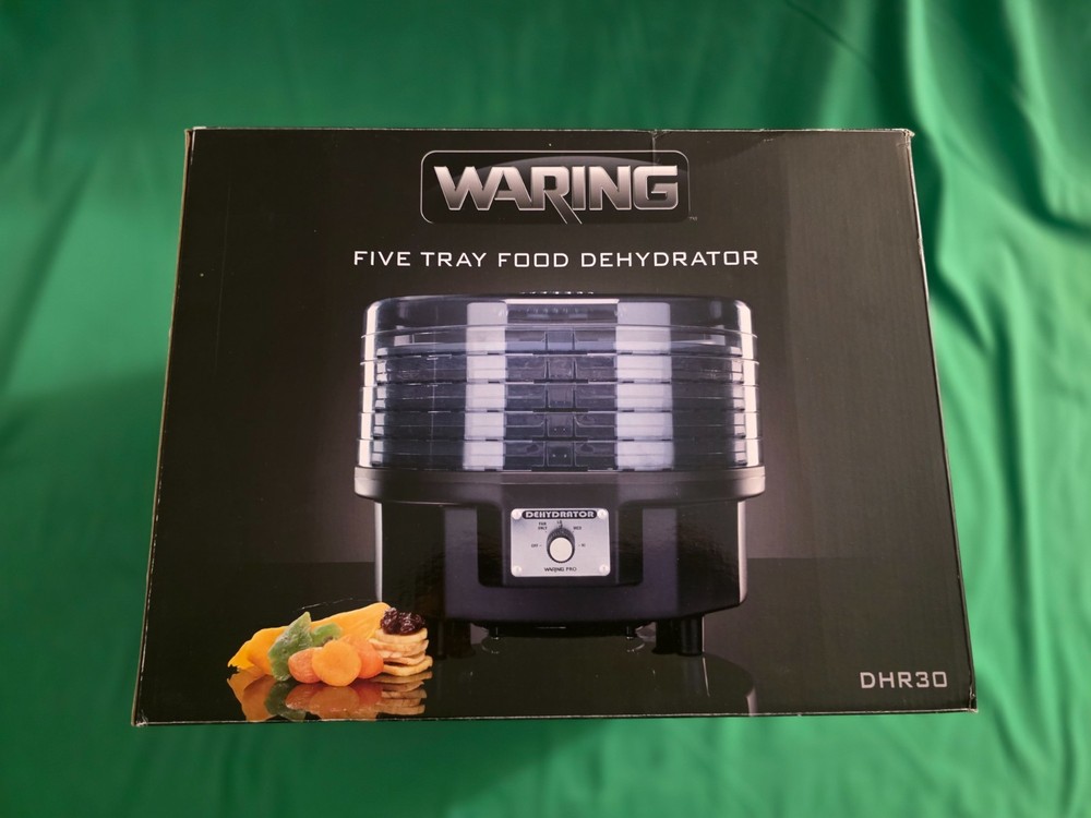 Waring 620W Five Stackable Tray Food Dehydrator DHR30 4 Settings Fruit Jerky