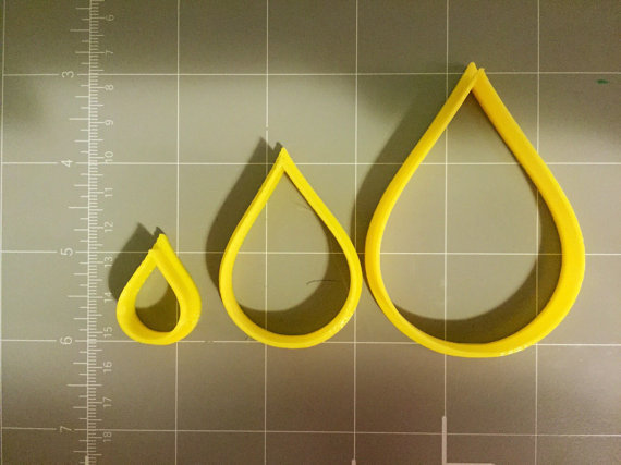 Water Drop Cookie Cutter - Select Your Own Size