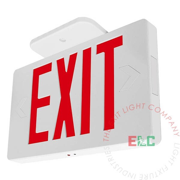 LFI Lights | Thin Red LED Exit Light Sign | UL | LEDT-R-W-BB