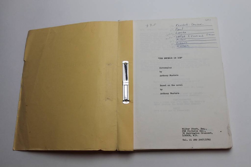 EMPEROR ON ICE / Anthony Masters 1970's Unproduced Screenplay