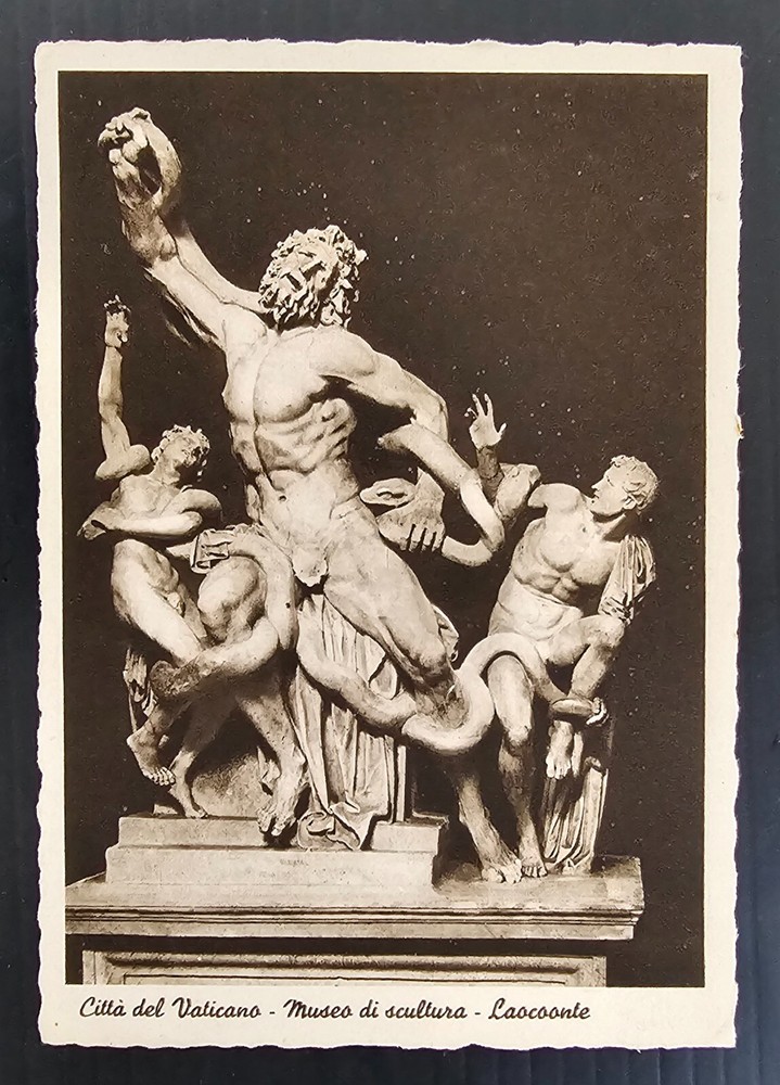 Undated Vatican City Postcard-Museum Sculpture, Laocoön Unused