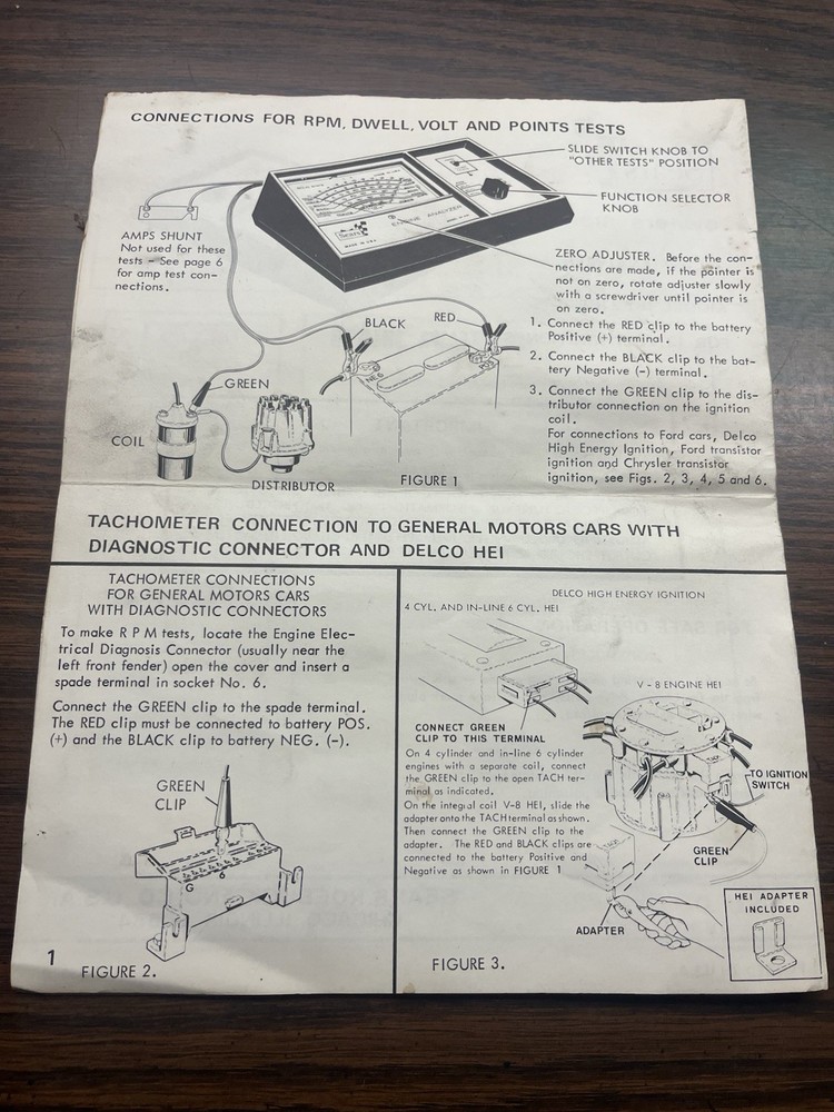 Sears Engine Analyzer 12 Volt 2161