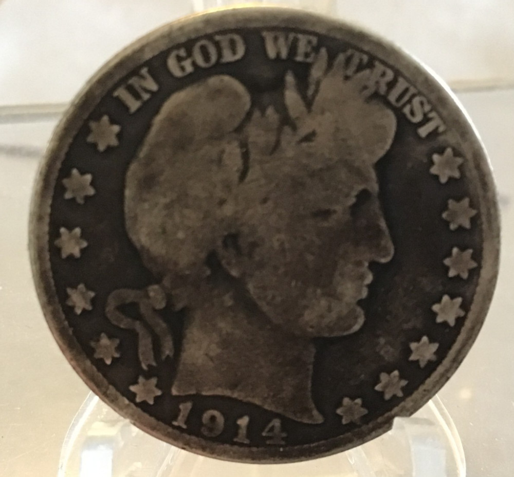 1914-S Barber Half Dollar, Good
