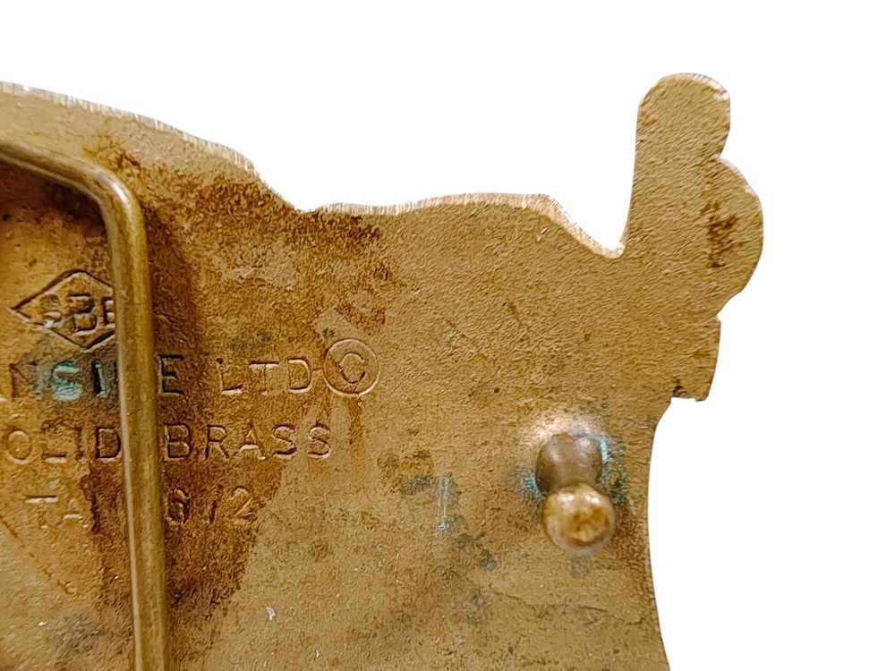 Tanside Ltd Solid Brass Flag Belt Buckle