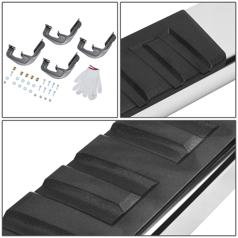 For 2007-2019 Chevy Silverado Regular Cab 6.75" Side Step Bar Running Boards