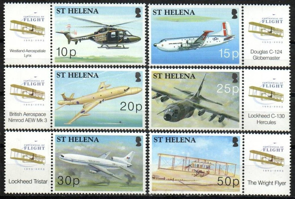 Saint Helena Stamp 836-841  - Powered Flight centenary
