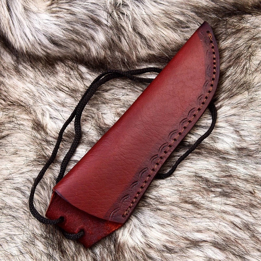 Custom Engraved Pure Leather Belt Loop Sheath for Fixed Blade & Skinner
