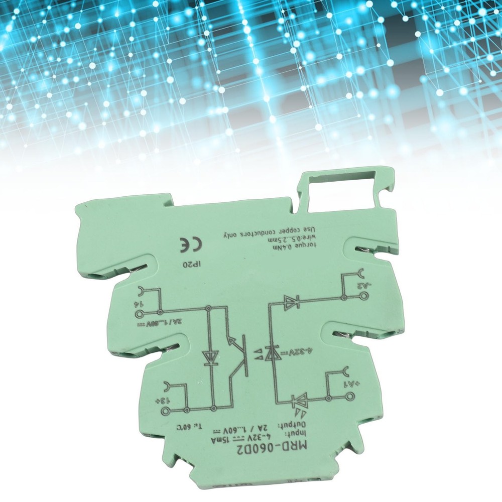 6.2mm DIN Rail Solid State Relay Module 432VDC Input Normally Open LED